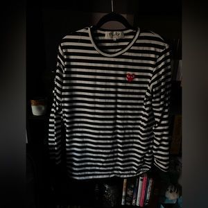 Comme des garçons cdg play long sleeve shirt striped